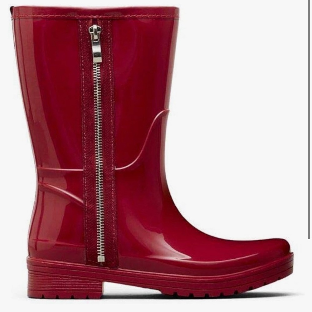 Women's Unlisted by Kenneth Cole Stylish Red Rain Boots - SIZE 8 - Picture 3 of 11